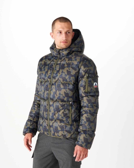 Jott Print Militar Jaqueta Com Capuz Para Frio Extremo Java