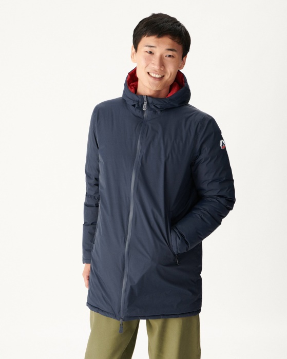 Jaqueta Puffer Leve Marinho/rouge Reversível Amsterdam Jott