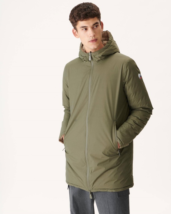 Jaqueta Puffer Leve Reversível Militar/bege Amsterdam Jott