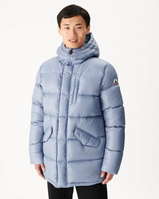 Jaqueta Azul Delave Com Capuz Frio Extremo Dakhla Jott
