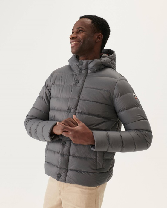Antracite Jorge Jaqueta Puffer Com Capuz Jott