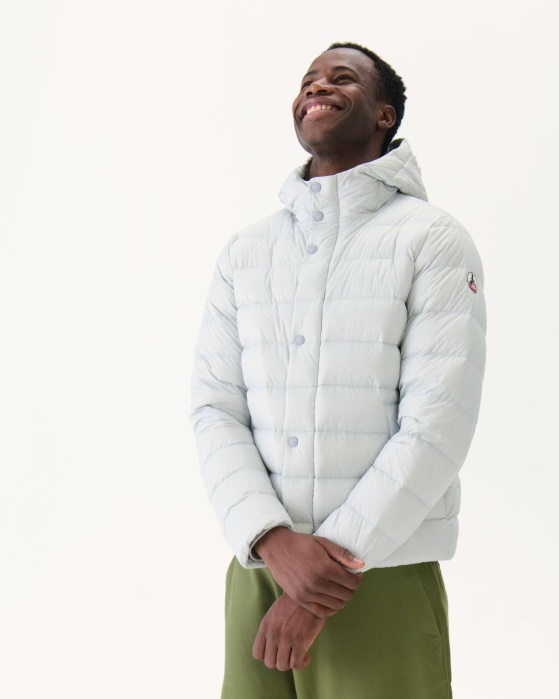Jaqueta Puffer Com Capuz Cinza Jorge Jott