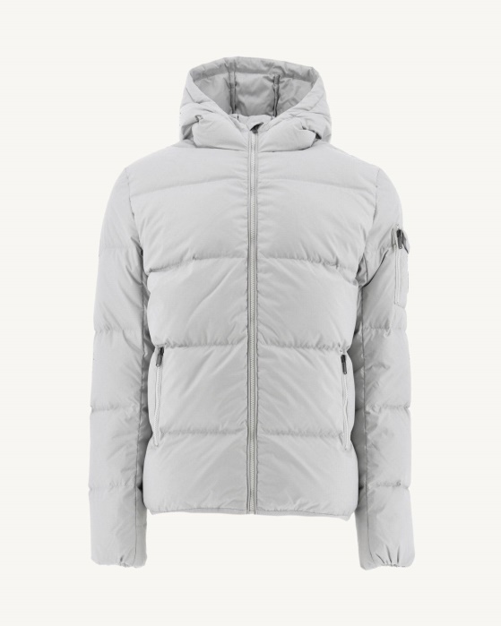 Jaqueta Puffer Com Capuz Cinza Toledo Extremo Frio Jott