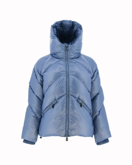 Jaqueta Puffer Com Capuz Jott Delave Azul Extremo Frio Estelar