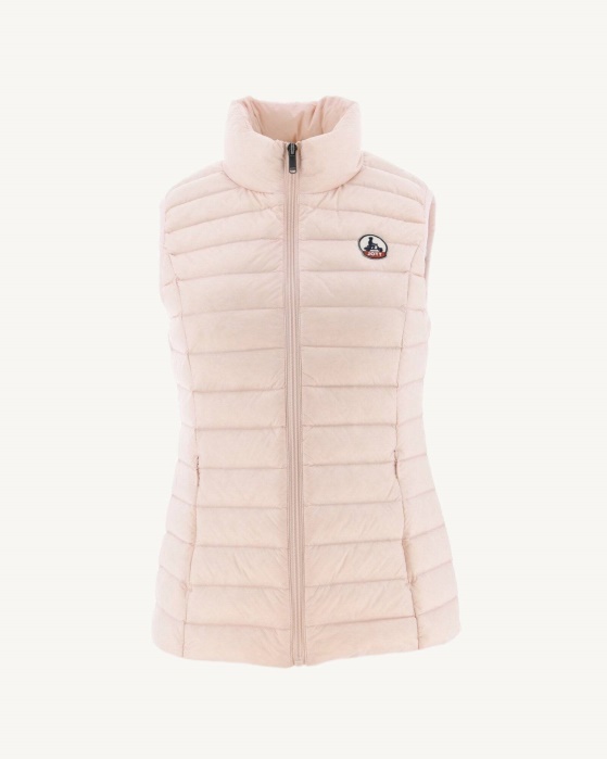 Jott Light Jaqueta Sem Mangas Rosa Suave Seda