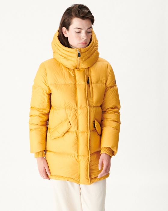 Jott Moutarde Jaqueta Puffer Com Capuz Extremo Frio Delhi