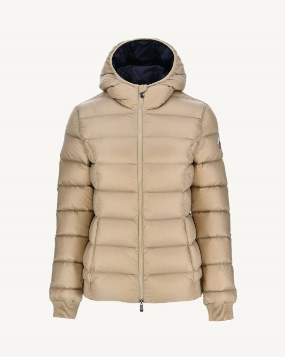 Jaqueta Com Capuz Para Frio Extremo Bege Celine Jott