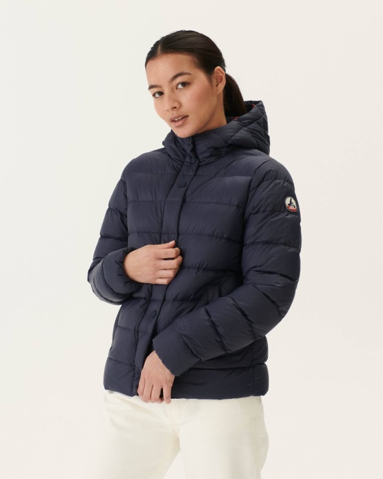 Jaqueta Jott Navy Jane Com Capuz Reto