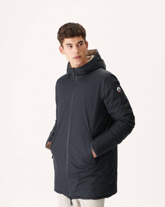 Jaqueta Puffer Light Reversível Preto/bege Amsterdam Jott