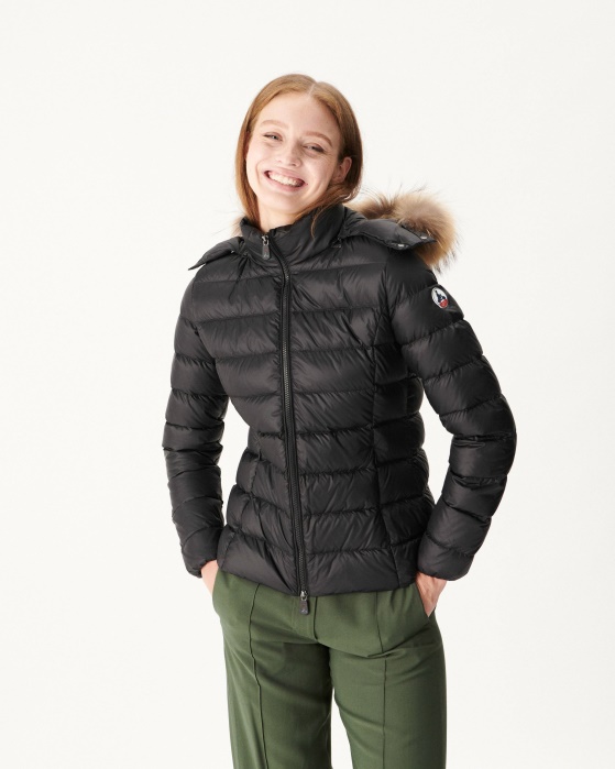Jaqueta Com Capuz Preta Luxe Jott